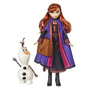 New in Box-Hasbro Disney Frozen Anna Doll with Buildable Olaf Figure & Backpack